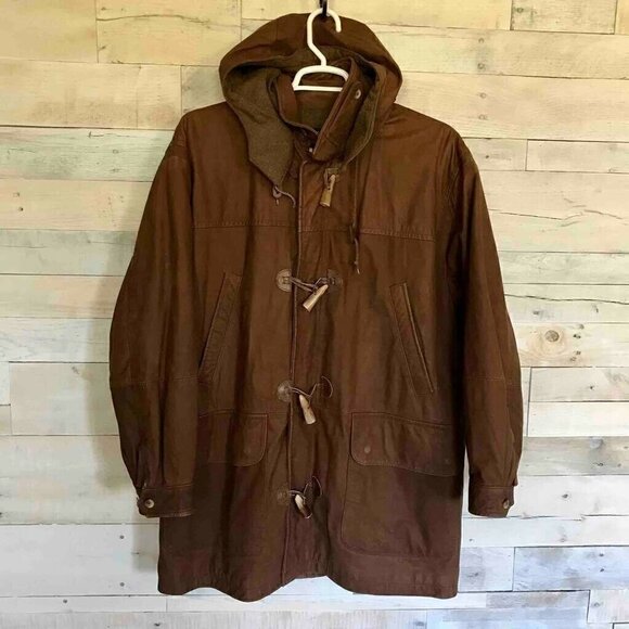 Nautica Utility Jacket Coat Brown Pockets 44 - Picture 1 of 7